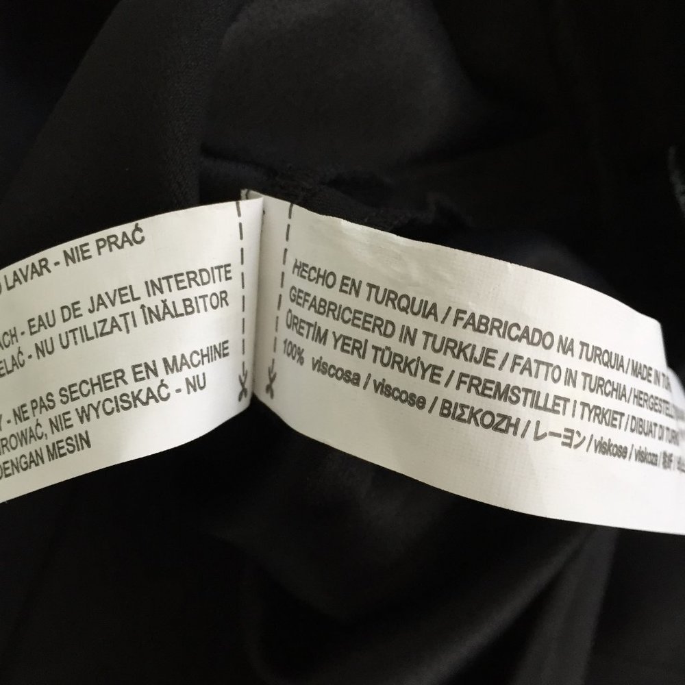 Zara High Rise Ruffle Leg Trouser Pants in Black - Picture 8 of 13